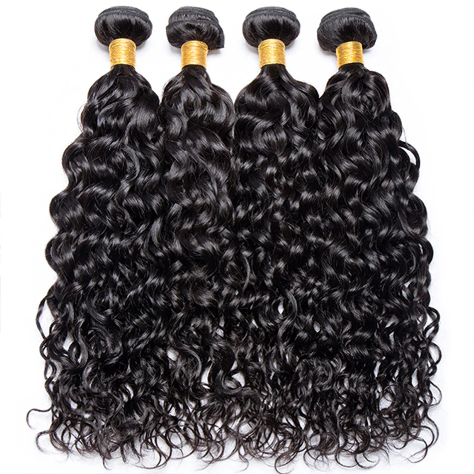 Water Wave Bundles 12A Brazilian Human Hair Weave 1/3/4PCS Deep Kinky Curly Hair 100g/pc Cheap Virgin Hair Extensions Natural