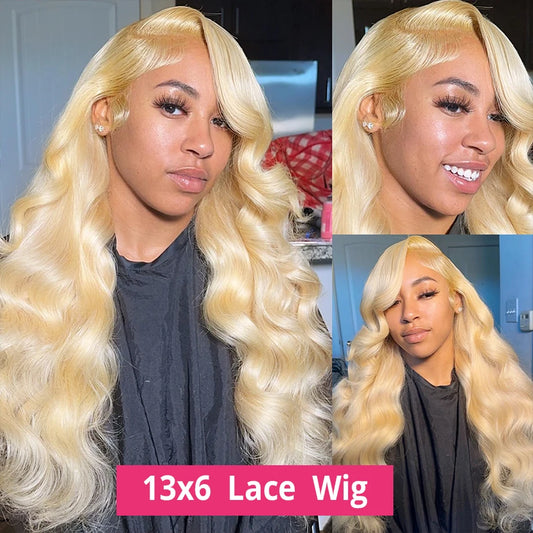 613 Blonde Wig Body Wave Hd Lace Wig 13x6 Human Hair Lace Frontal Wig Brazilian Glueless Wigs Blonde Lace Front Wig Human Hair