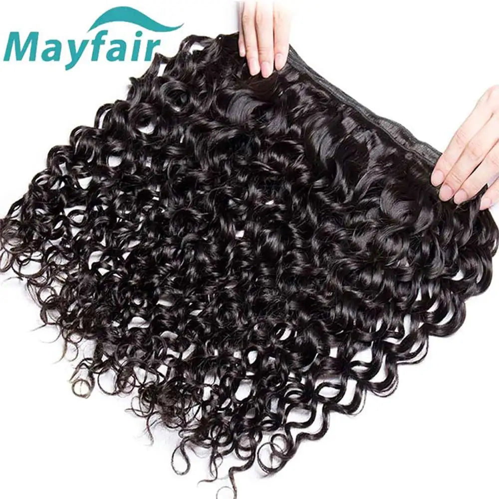 100% Unprocessed Malaysian Remy Human Hair Extensions Wet and 12A Water Wave Bundle Deals