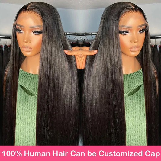 HD Lace Frontal Wig 28 30 inch Straight Human Hair Wigs 220% 13x4/6 Transparent Lace Front Wigs 5x5 Human Hair Lace Closure Wigs