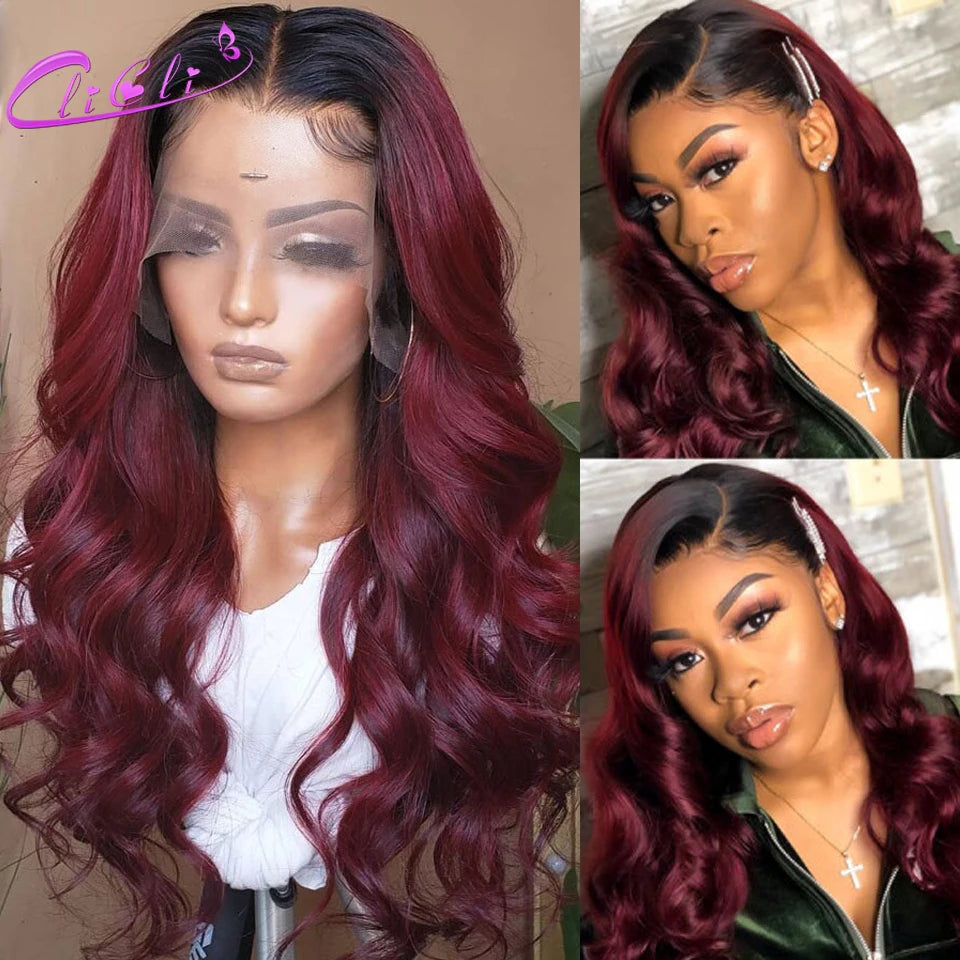 Ombre Lace Front Wig Human Hair Wigs For Women Brazilian Body Wave Lace Front Wig 13X4 Blonde Lace Frontal Wig On Sale Clearance