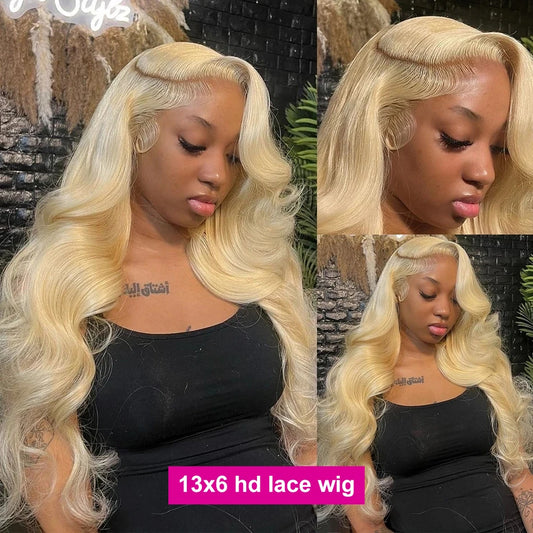 613 Hd Lace Frontal Wig 13x6 13x4 Blonde Body Wave Lace Front Wig Transparent Lace Pre Plucked Brazilian 30 Inch Human Hair Wigs