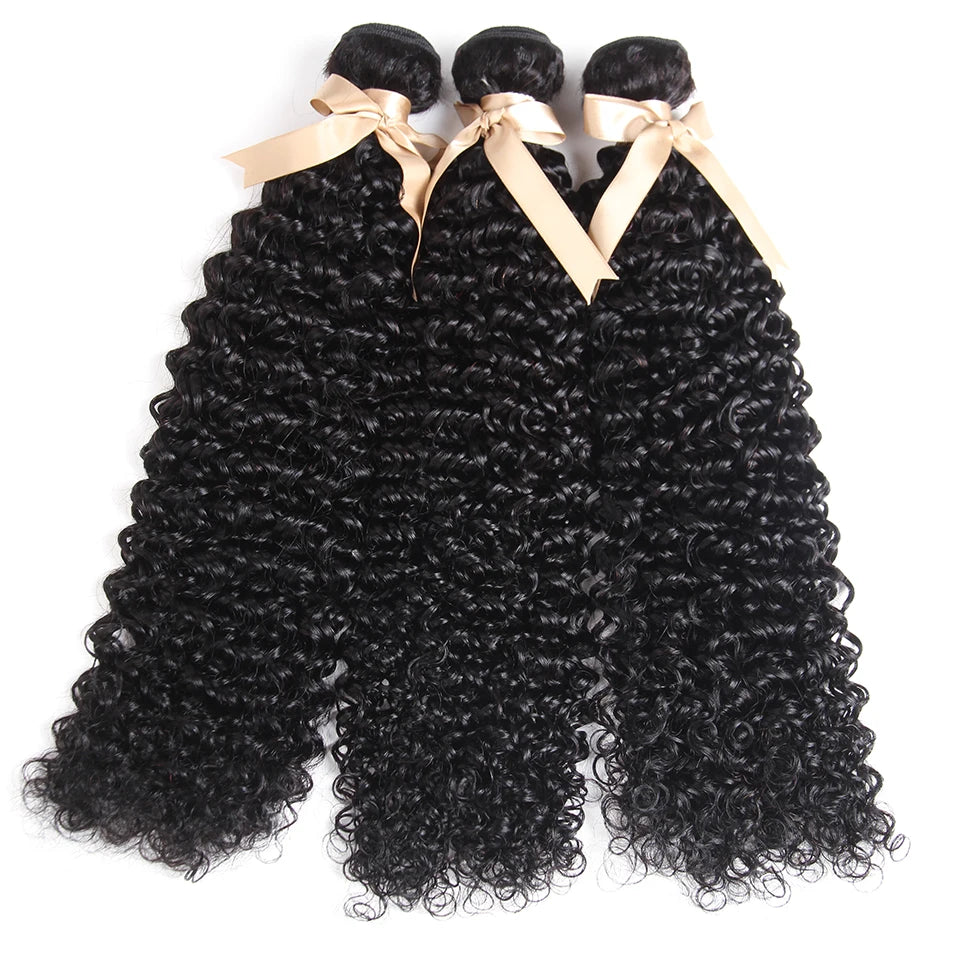 Indian Kinky Curly Bundles Human Hair Weaving Natural Color 1//3/4 Bundles Deal  Jerry Curly Human Hair Extensions Wholesale