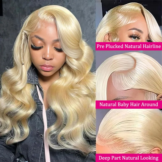 613 HD Lace Frontal Wig 13x6 blonde Body Wave Lace Front Wigs Human Hair 13x4 Transparent Lace Front Wig Brazilian Glueless Wig