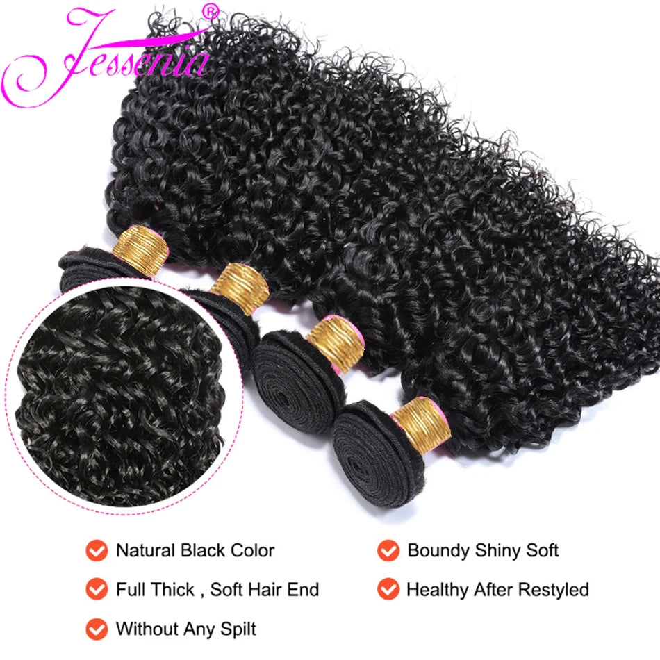 Short Cheap Afro Kinky Curly Hair 3 Bundles Deal Raw Indian Hair 100% Virgin Human Hair Weave Extension Natural Color 100G/PCS
