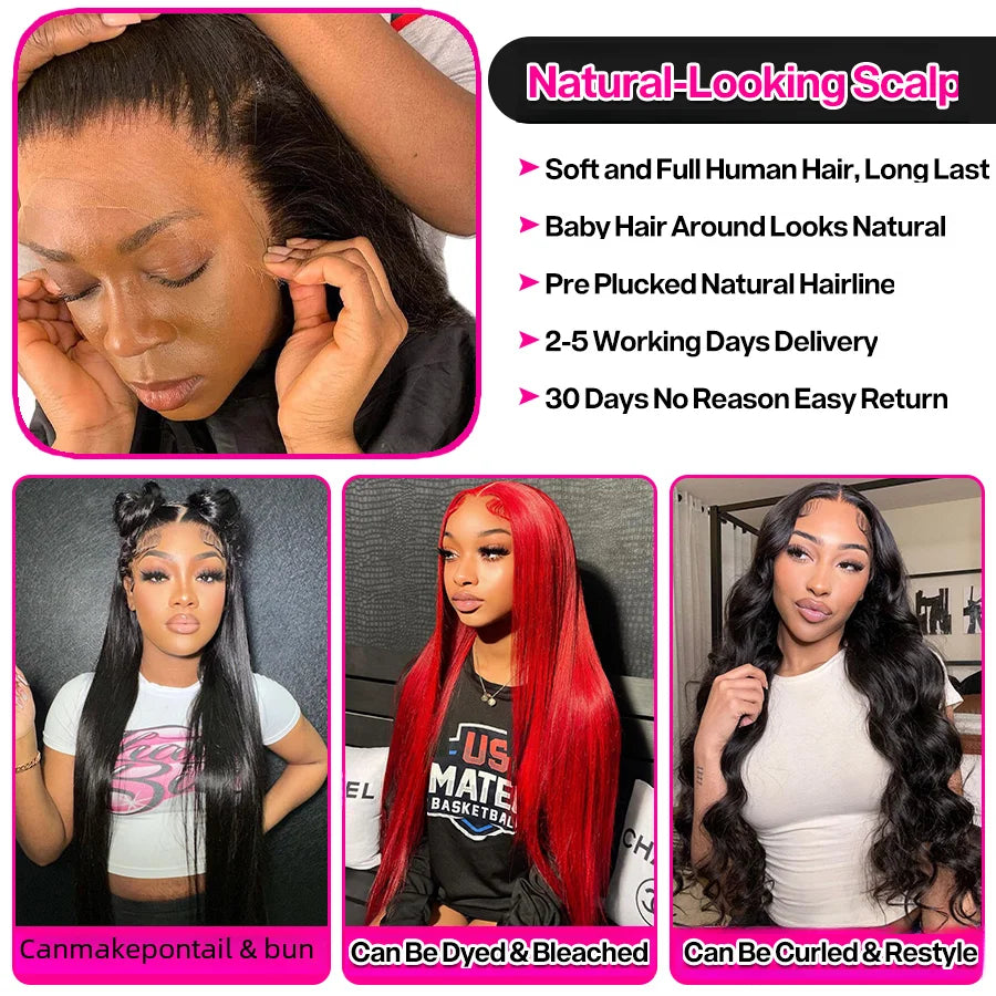 13x4 Bone Straight Lace Front Wig 30 40 Inch Lace Front Human Hair Wigs For Women 13x6 Brazilian Hair Wigs 360 Lace Frontal Wig